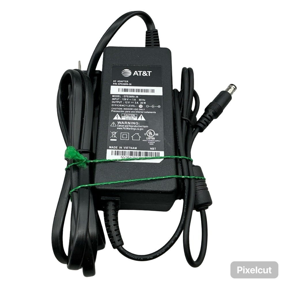 AT&T AC Adapter EPS36R0-36 12V 3A 36W Power Supply Charger Black